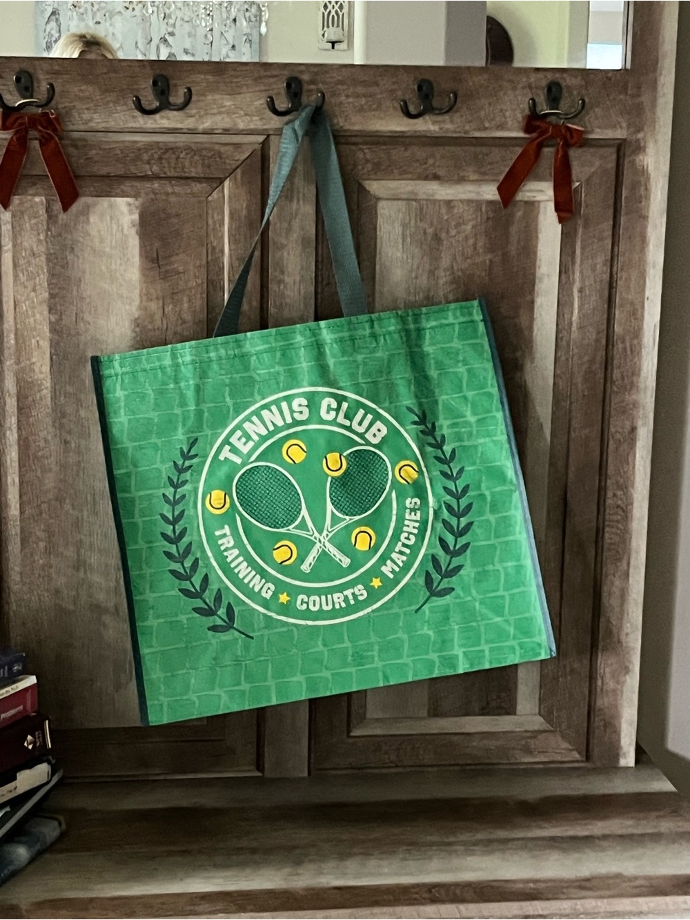 Green Tennis Club Graphic Tote Bag